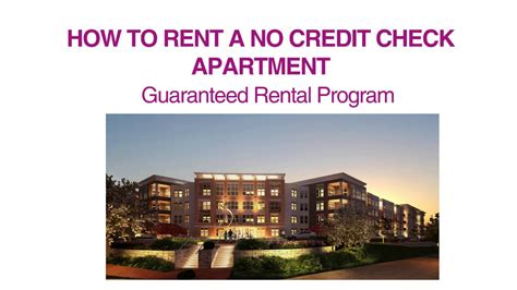 apartments no credit check